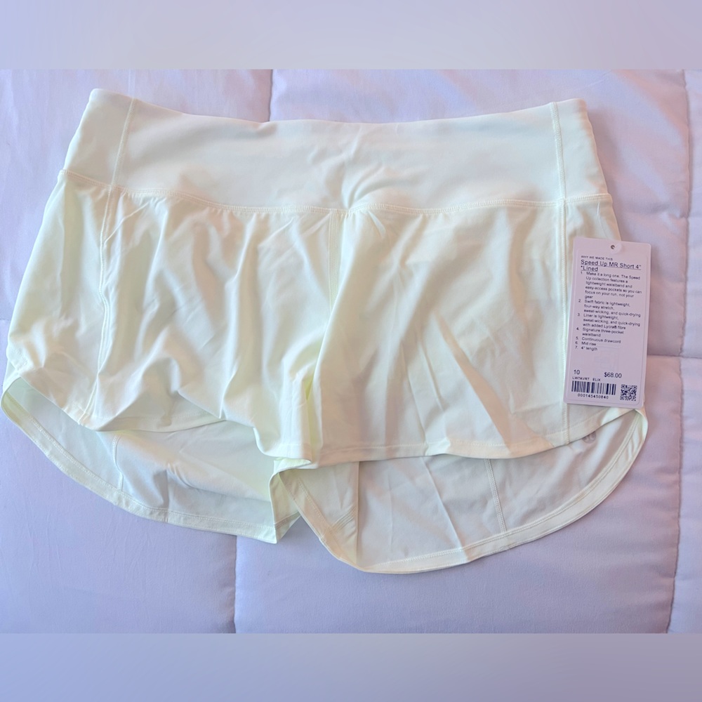 Lululemon Speed Up MR lined 4” shorts